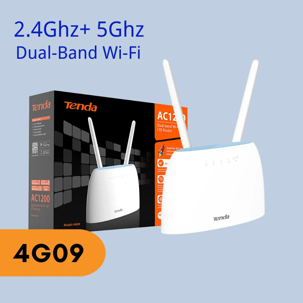 4G Router SIM Card AC1200 Wireless Router Hotspot 64 Users 150Mbps Beamforming 4G Wifi Router CAT4 Carrier Aggregation