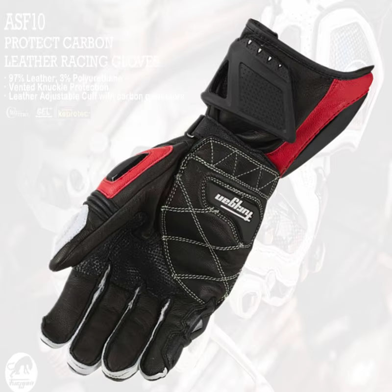 Motorcycle Gloves Afs6 Afs10 Afs18 Security Protection Windproof Motocross Mittens Touch Screen Men'S Leather Motorbike Glove