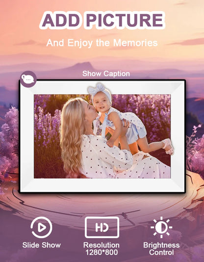 Uhale Digital Picture Frame 10.1 Inch 32GB Smart Wifi Smart Digital Photo Frame with 1280X800 IPS HD Touch Screen Christmas Gift