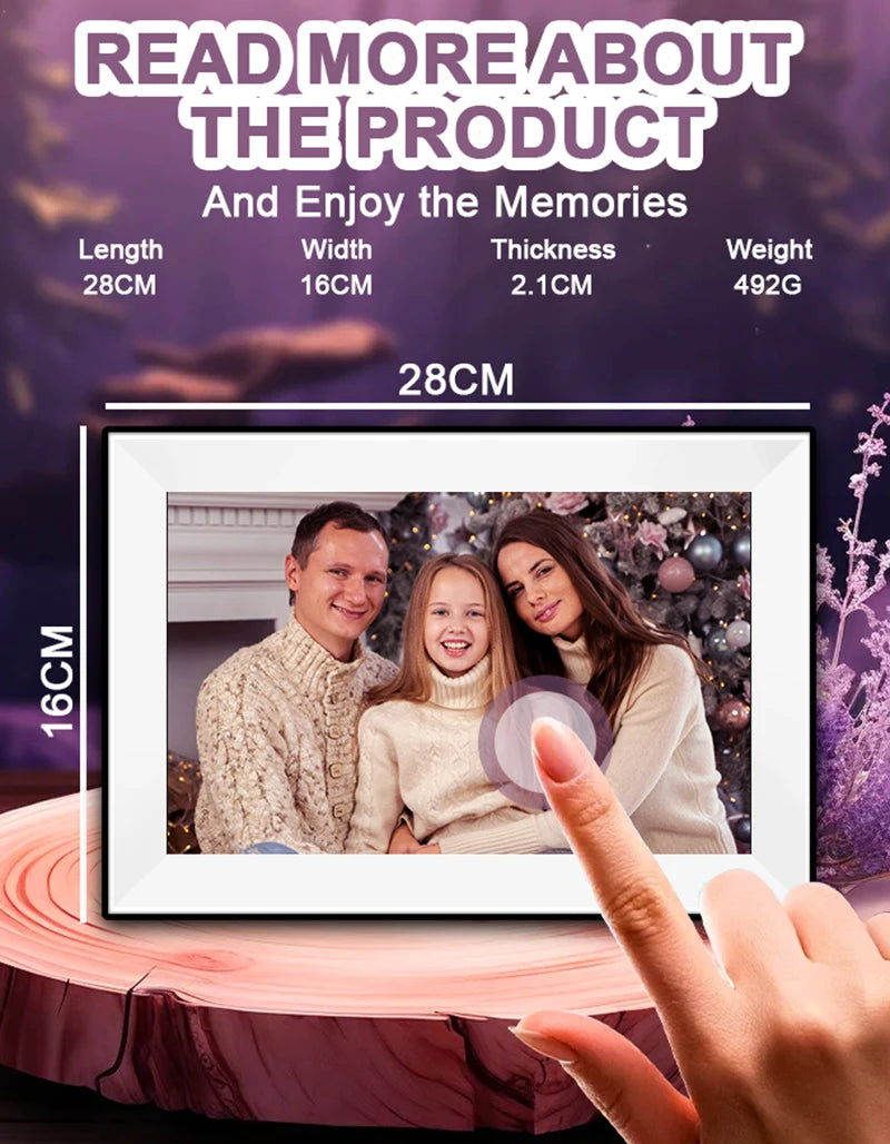 Uhale Digital Picture Frame 10.1 Inch 32GB Smart Wifi Smart Digital Photo Frame with 1280X800 IPS HD Touch Screen Christmas Gift