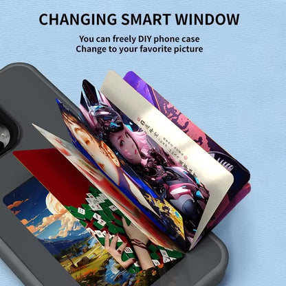 Smart E-Ink Screen Phone Case for Iphone 16 15 14 Pro Max NFC Refesh Photo Anime Characters Boy Girl Luxury Silicone Phone Cover