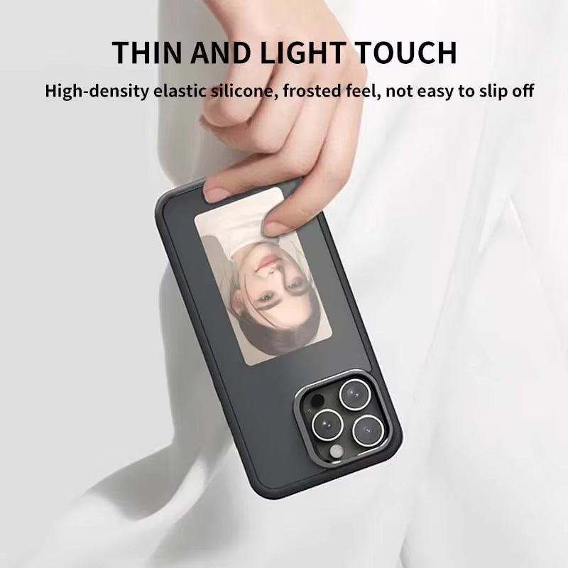 Smart E-Ink Screen Phone Case for Iphone 16 15 14 Pro Max NFC Refesh Photo Anime Characters Boy Girl Luxury Silicone Phone Cover