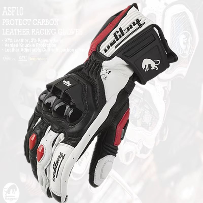 Motorcycle Gloves Afs6 Afs10 Afs18 Security Protection Windproof Motocross Mittens Touch Screen Men'S Leather Motorbike Glove
