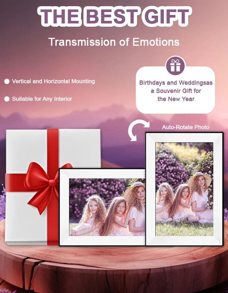 Uhale Digital Picture Frame 10.1 Inch 32GB Smart Wifi Smart Digital Photo Frame with 1280X800 IPS HD Touch Screen Christmas Gift