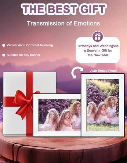 Uhale Digital Picture Frame 10.1 Inch 32GB Smart Wifi Smart Digital Photo Frame with 1280X800 IPS HD Touch Screen Christmas Gift