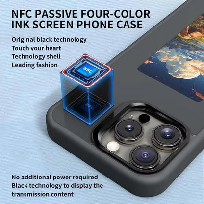 Smart E-Ink Screen Phone Case for Iphone 16 15 14 Pro Max NFC Refesh Photo Anime Characters Boy Girl Luxury Silicone Phone Cover